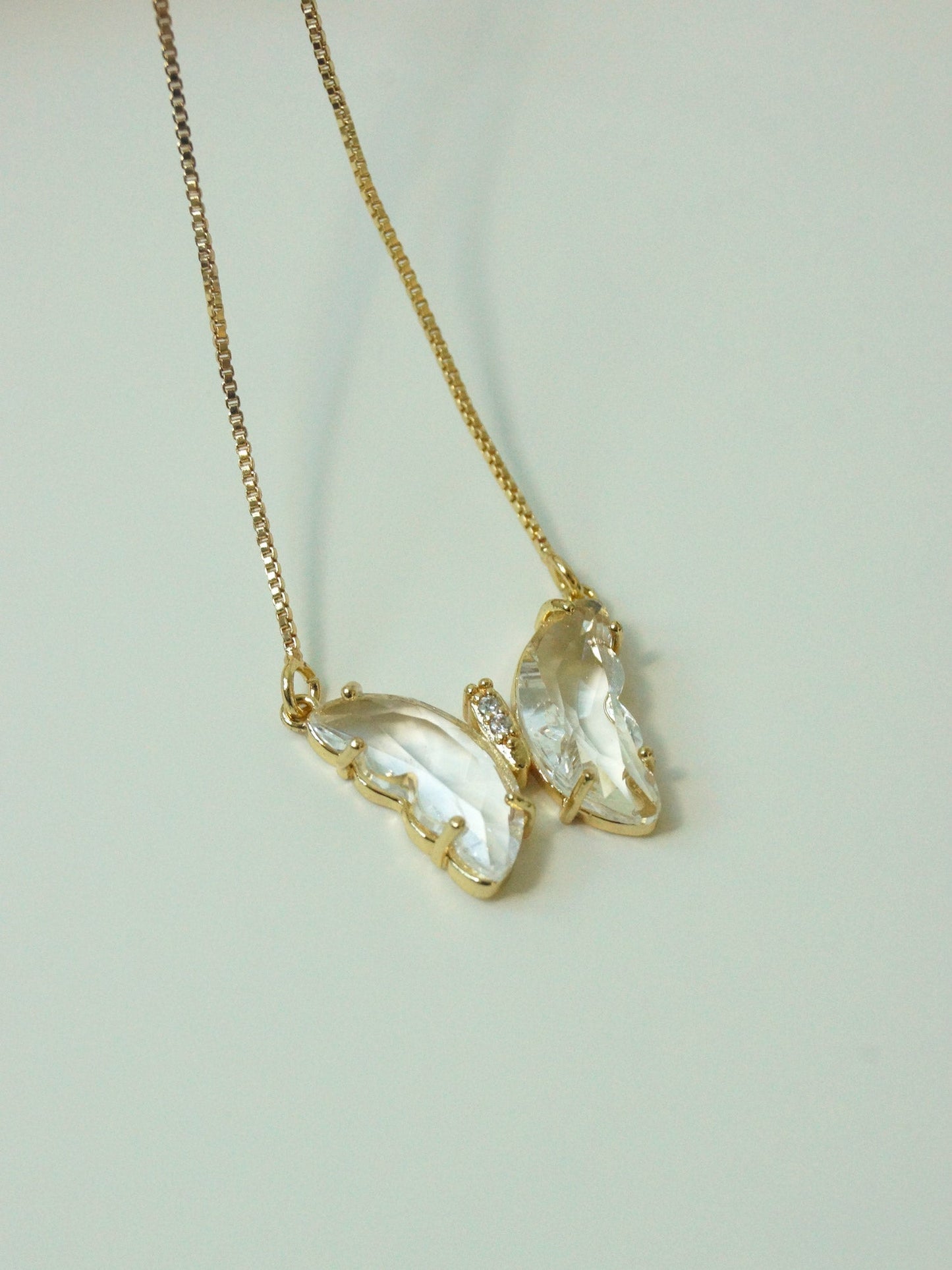 Evelyn - Collier papillon en cristal