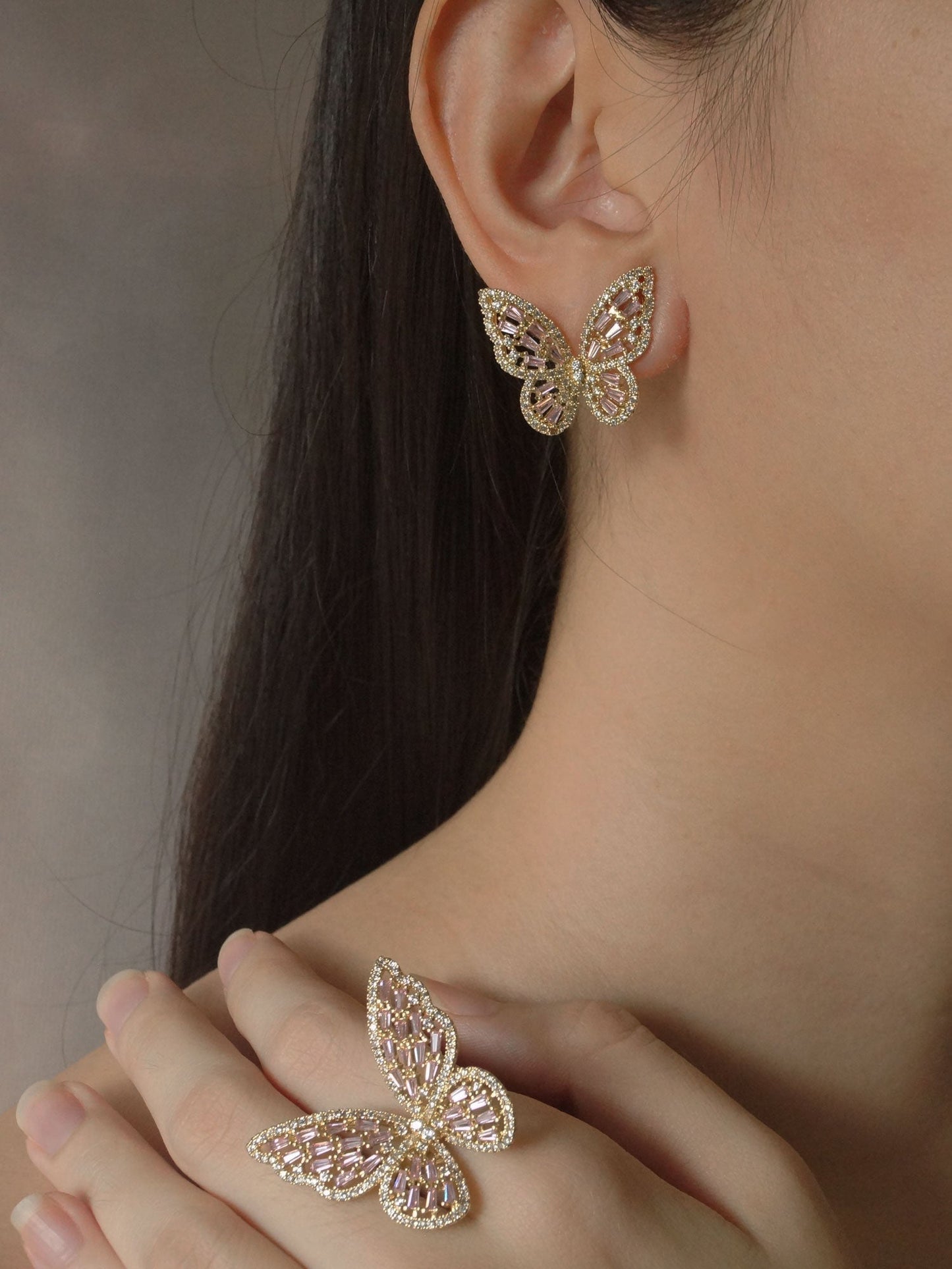 Niamh - Boucles d'oreilles papillon