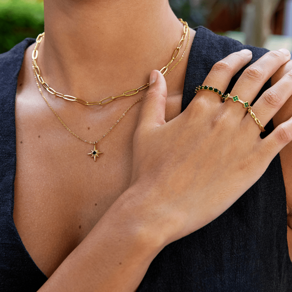 Mara – Collier Chaîne Trombone Doré