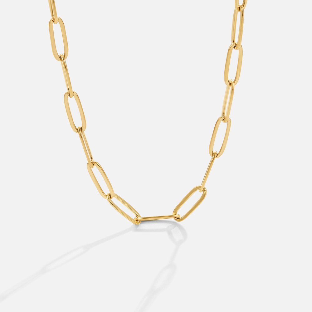 Mara – Collier Chaîne Trombone Doré