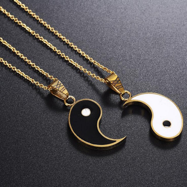 Tao – Collier Yin Yang Séparable pour Couple ou Amis