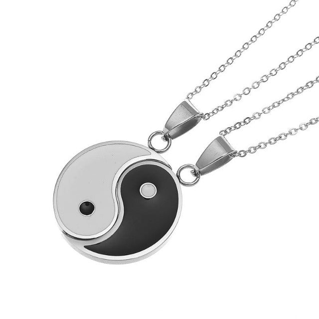 Tao – Collier Yin Yang Séparable pour Couple ou Amis
