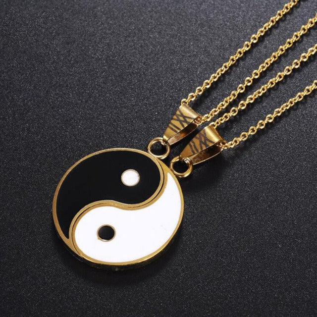 Tao – Collier Yin Yang Séparable pour Couple ou Amis