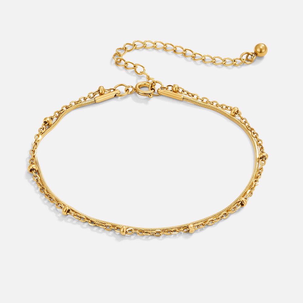 Pia – Bracelet Doré à Couches