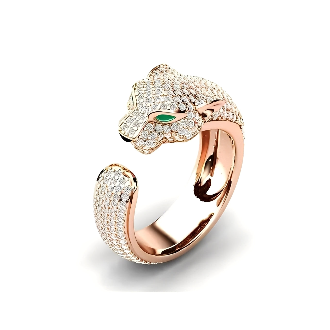 Mika – Bague Jaguar Ajustable en Or Rose