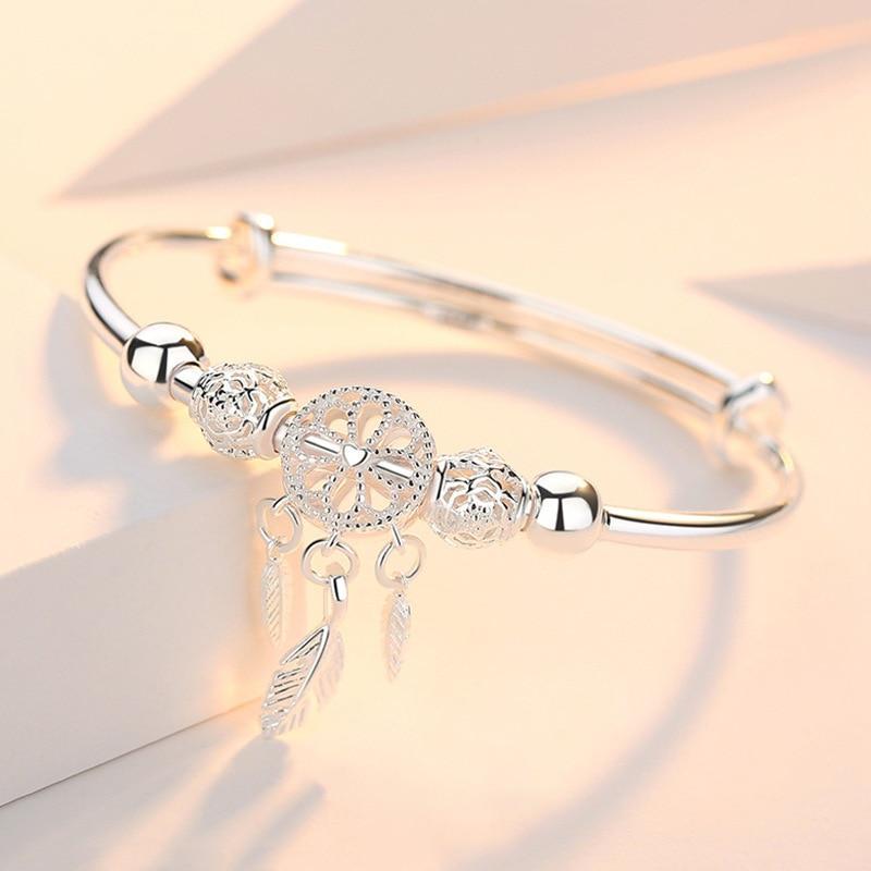 Jiya – Bracelet Capteur de Rêves Ajustable en Argent 925