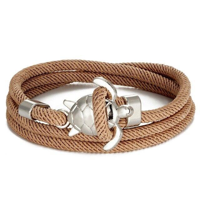Nerida – Bracelet Artisanal avec Charme de Tortue de Mer