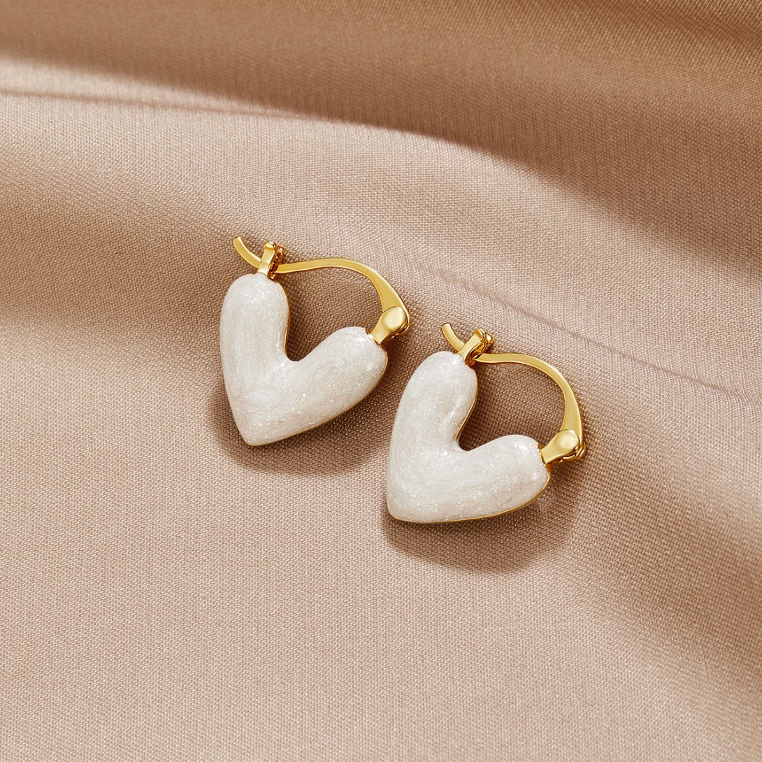 Aya – Boucles Cœur d’Amour Doré