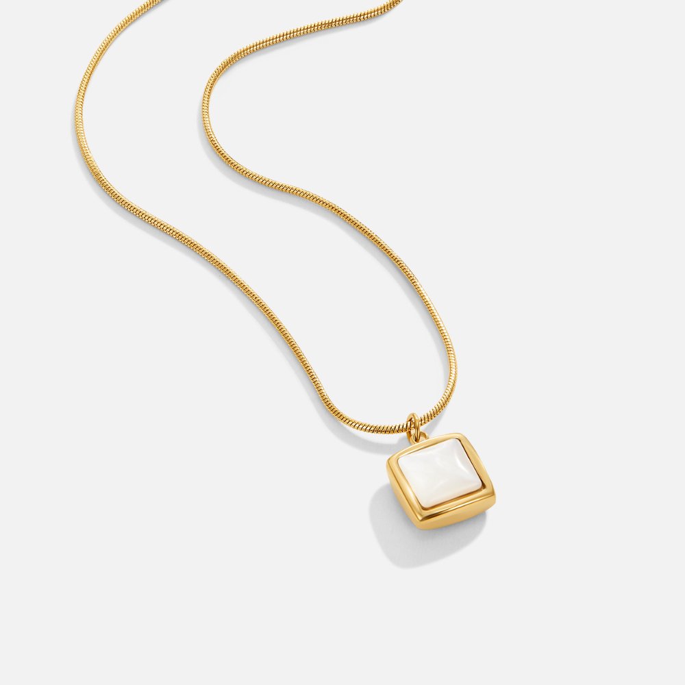 Riva – Collier Pendentif en Pierre de Lune Irisée