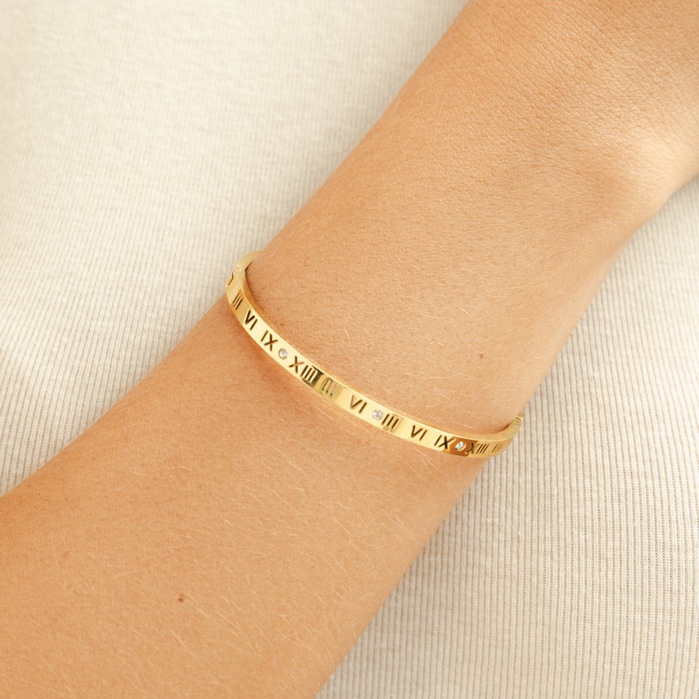 Vanya – Bracelet Jonc Or 18K Brillant