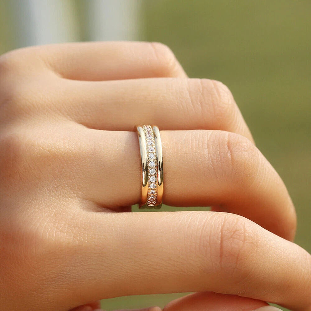 Lyssa – Bague Élégante à Double Zircone