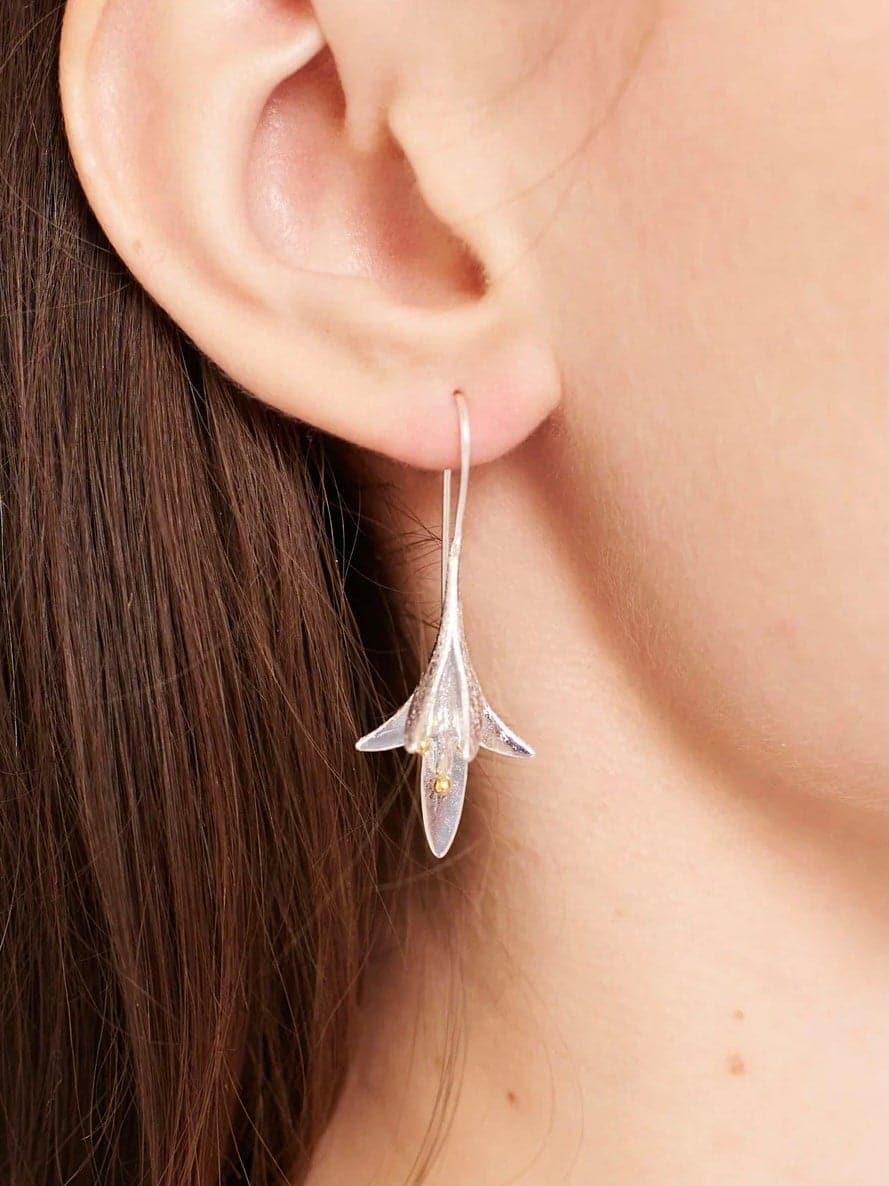 Boucles d'oreilles Jasmin en Argent à Crochets