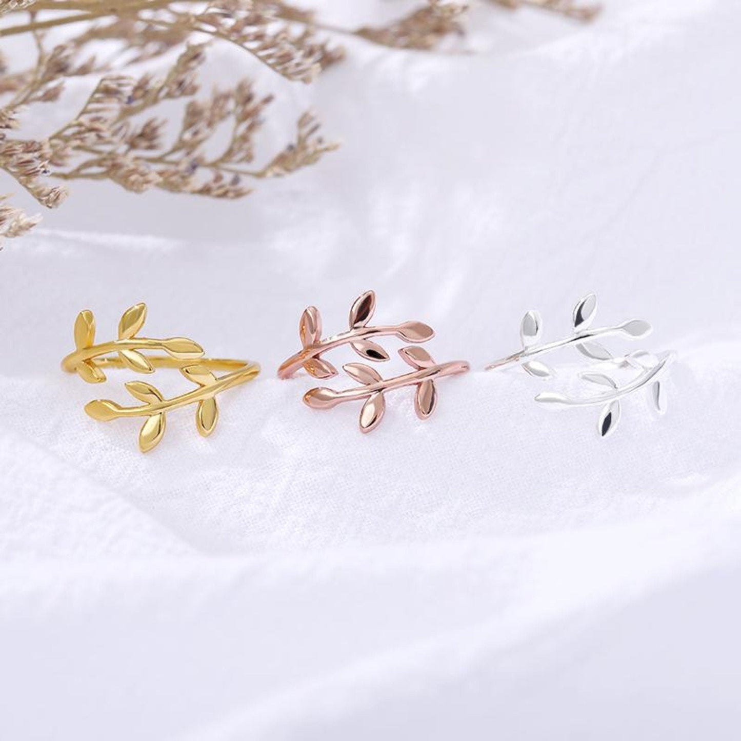 Jordin - Bague avec Petites Feuilles