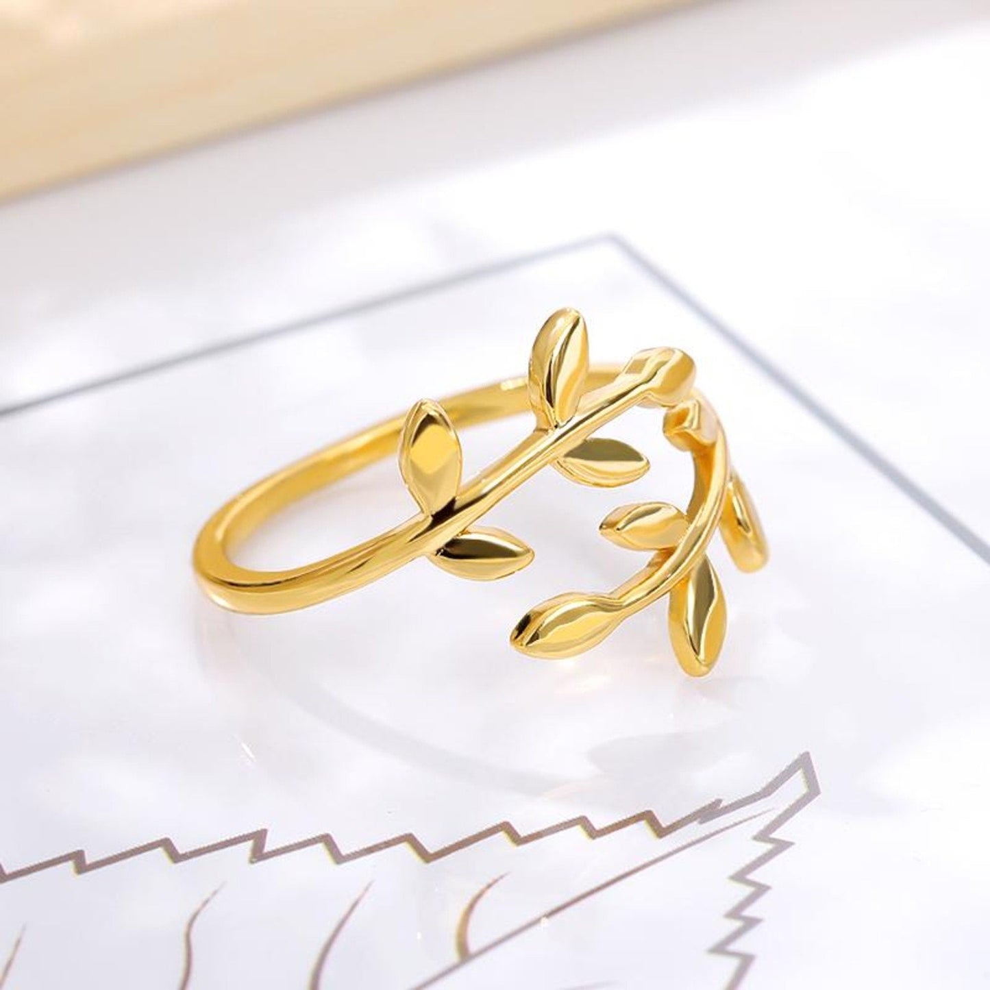 Jordin - Bague avec Petites Feuilles