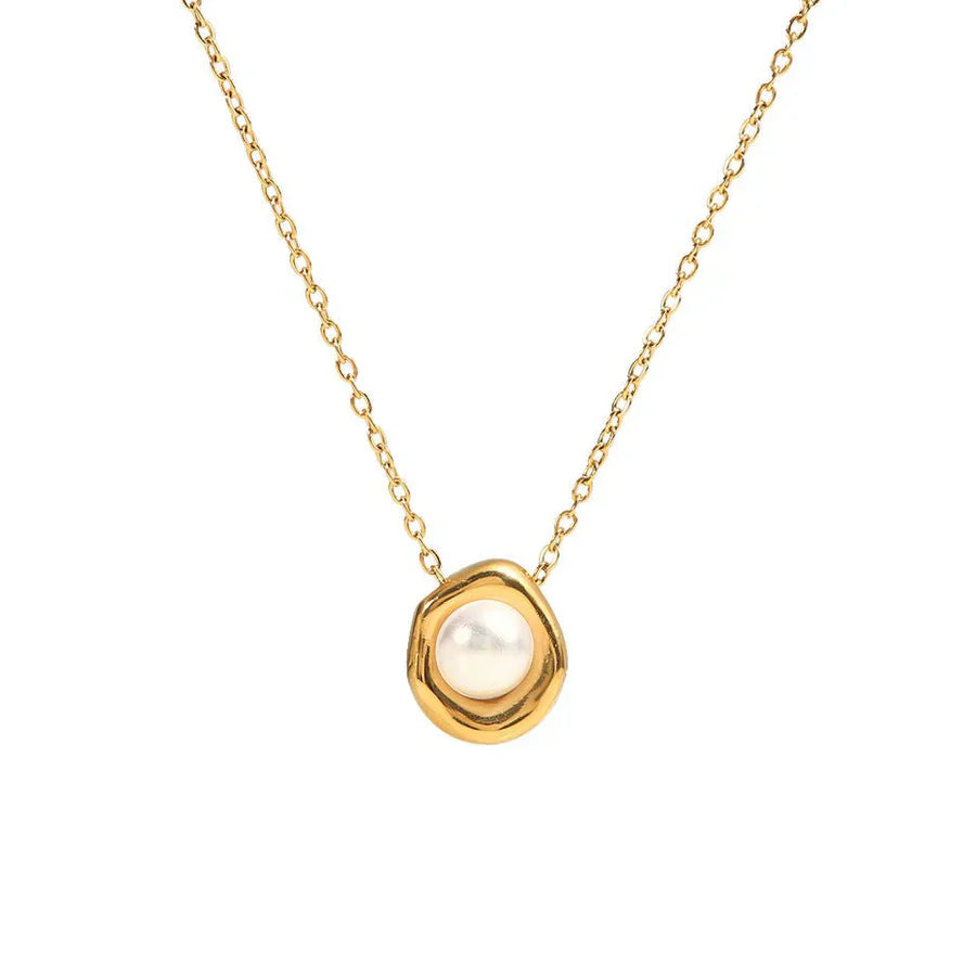 Zeph – Collier de Perles d'Eau Salée avec Bain d'Or