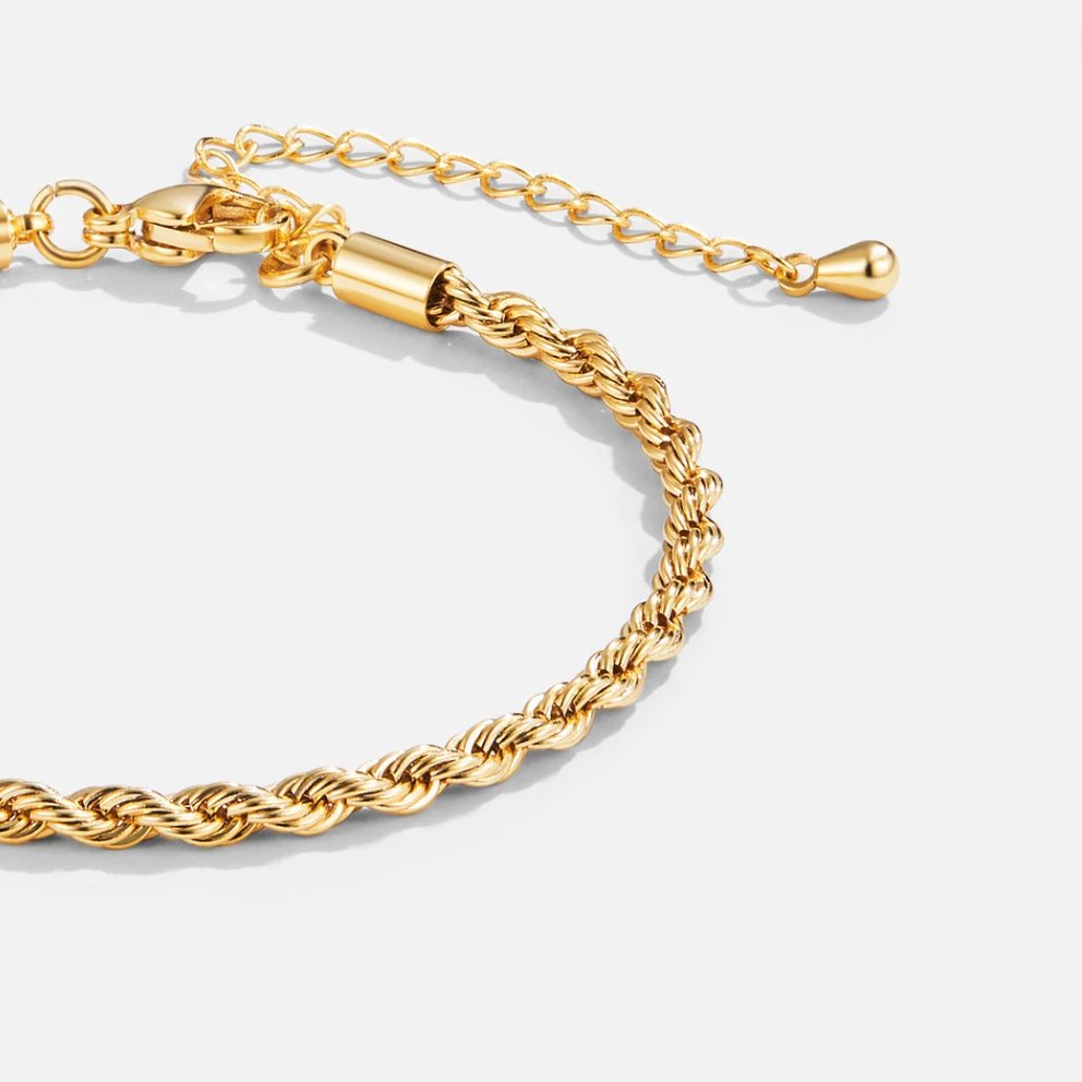 Althea – Bracelet Torsadé Doré