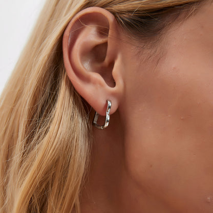 Lena – Créoles Cœur en Or (Paire)