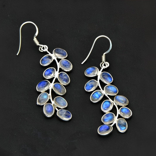 Charly – Boucles d'Oreilles Élégantes avec Pierre de Lune
