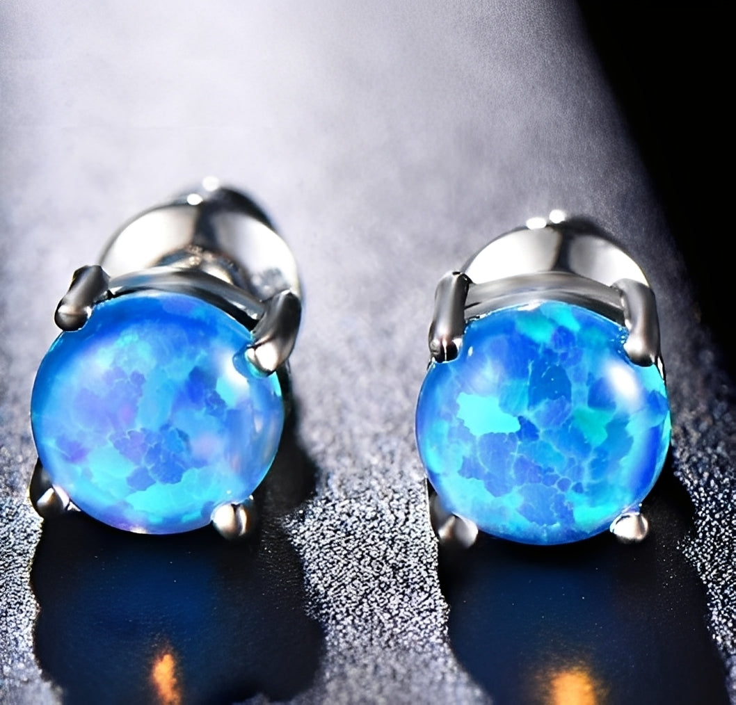 Camille – Boucles Stud Élégantes en Opale