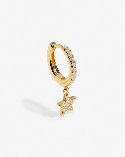 Janice - Créoles pavées de diamants étoilés