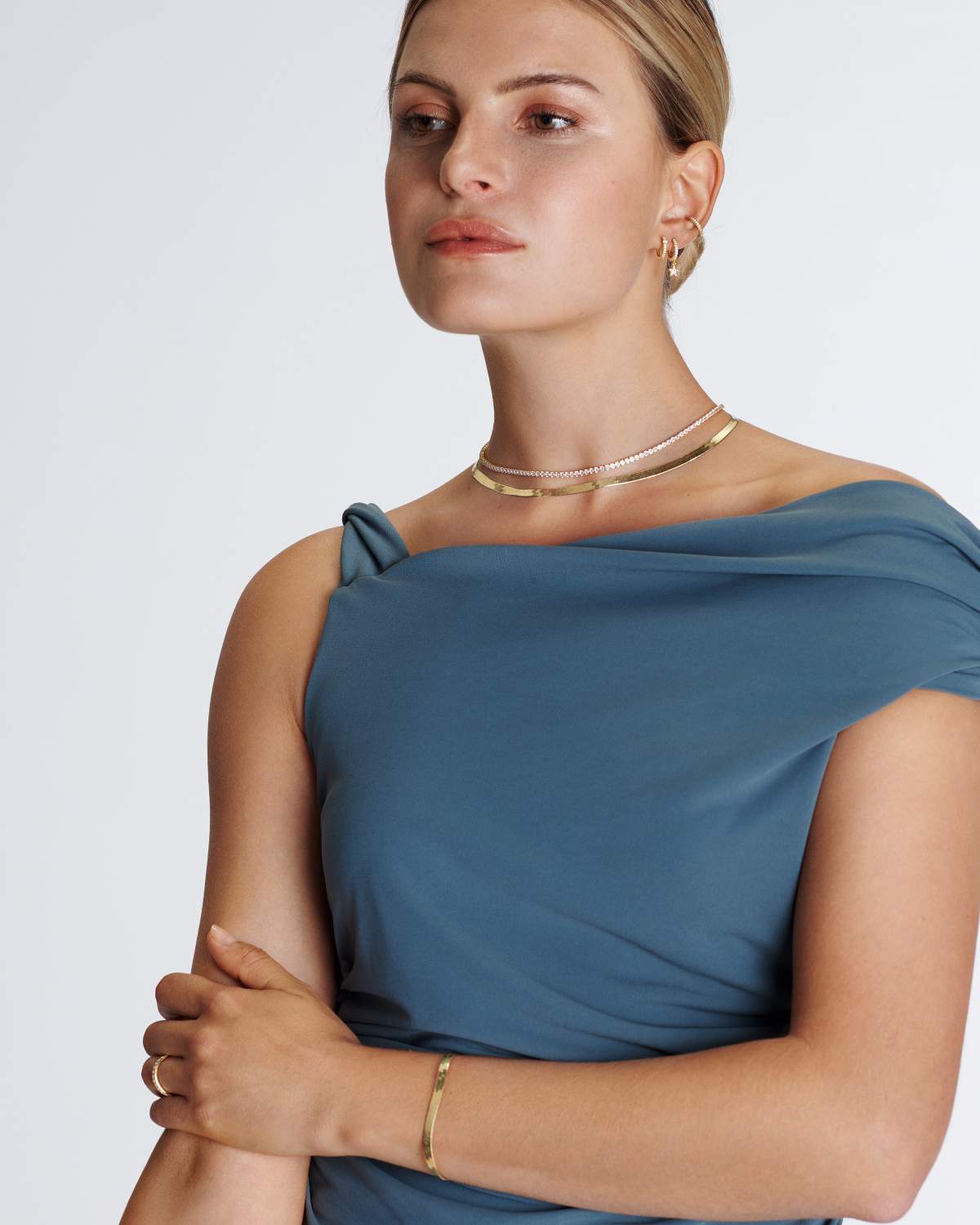 Janice - Créoles pavées de diamants étoilés