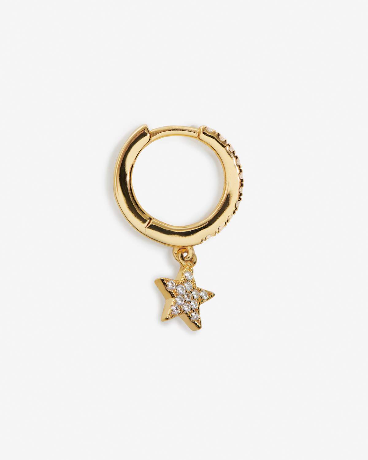 Janice - Créoles pavées de diamants étoilés