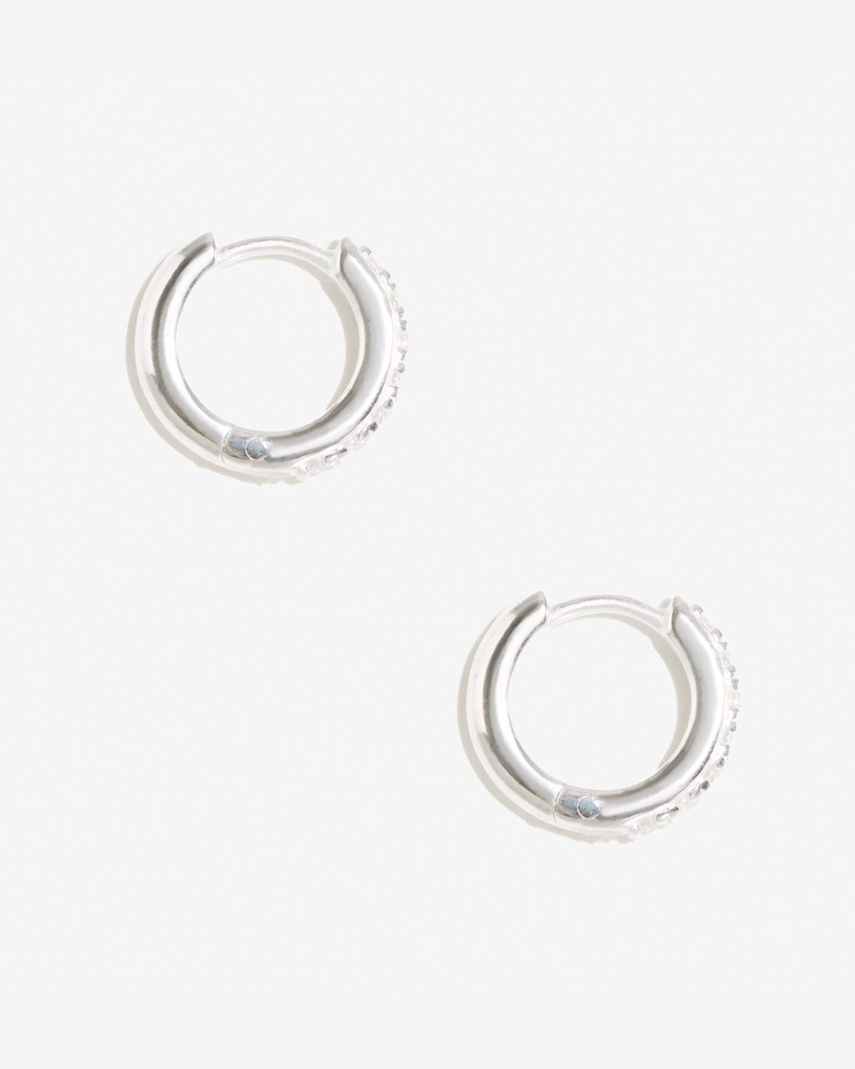 Cleo - Mini créoles micro-pavées en argent