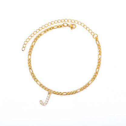 Bracelet de cheville Love Initial - Avec votre initiale