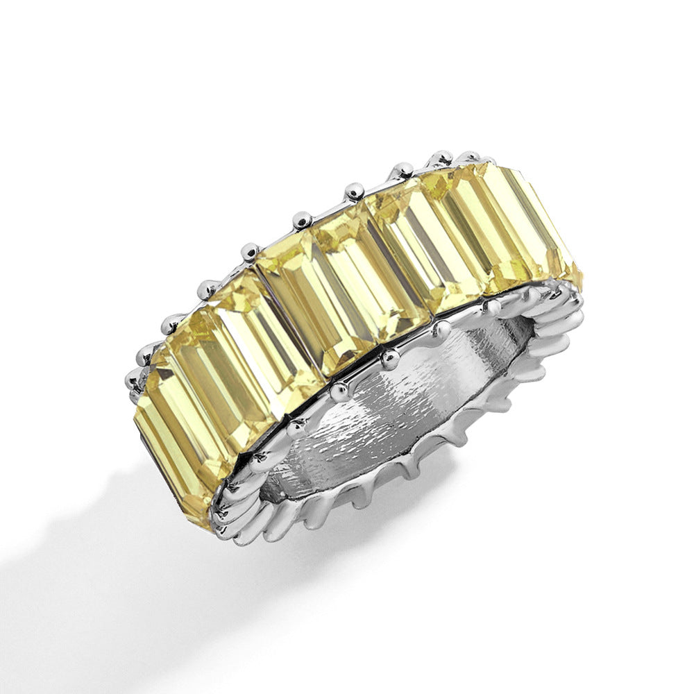 Naya – Bague Géométrique Tendance en Alliage Coloré