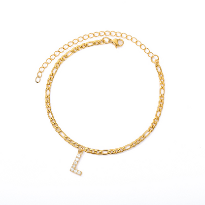 Bracelet de cheville Love Initial - Avec votre initiale
