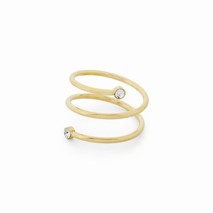 Riza – Bague Spirale Ornée de Pierre