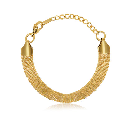 Adelina – Bracelet Chaîne Maille Boucle avec Fermoir