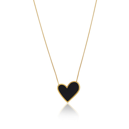 Sharlyn – Collier Pendentif Cœur en Marbre