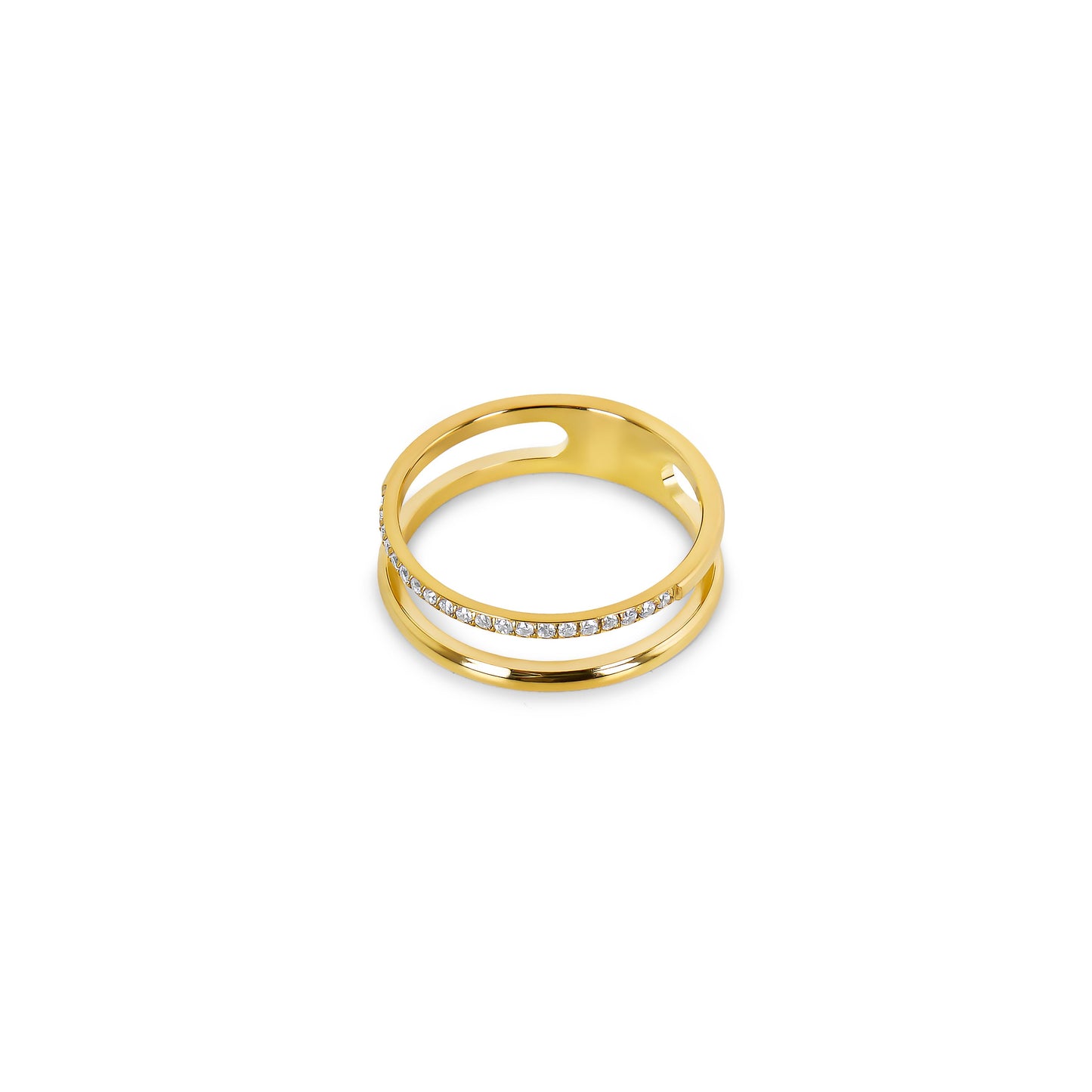 Vienna – Bague Double Dorée