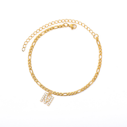 Bracelet de cheville Love Initial - Avec votre initiale