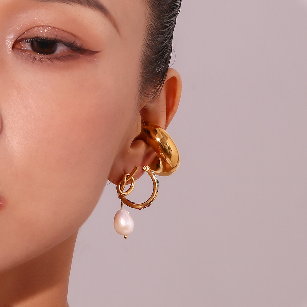 Boucles d'oreilles nœud perlé – Clous d'oreilles avec perles nouées