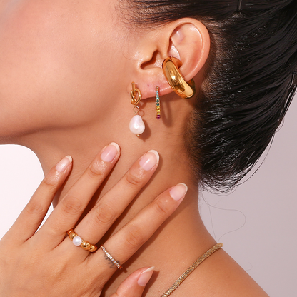 Boucles d'oreilles nœud perlé – Clous d'oreilles avec perles nouées