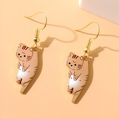 Kate – Boucles d'Oreilles Danglantes Chat