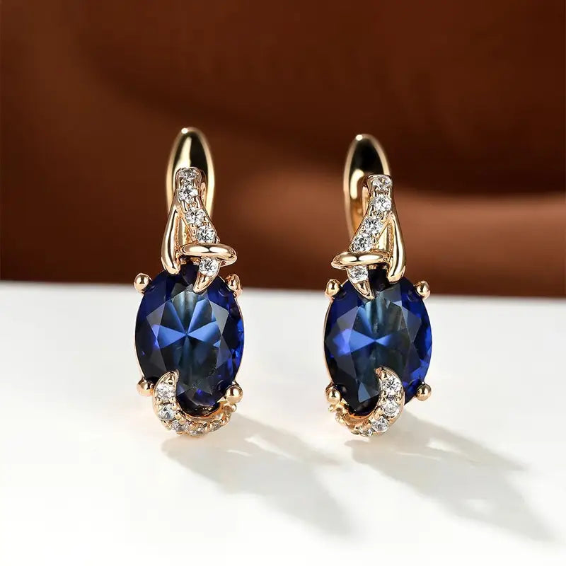 Rania – Boucles d’Oreilles Dorées Nuit Royale