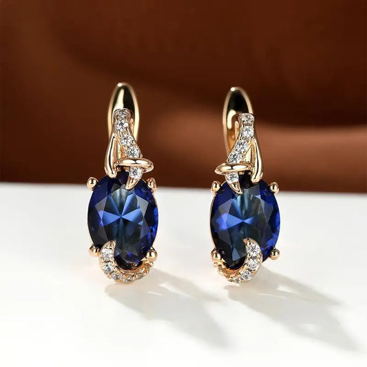 Rania – Boucles d’Oreilles Dorées Nuit Royale