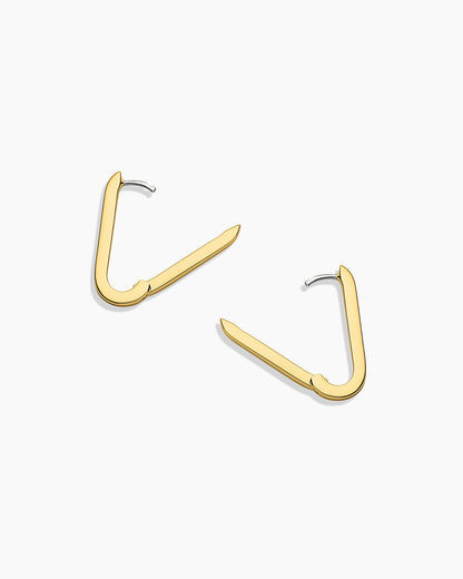 Parker - Boucles d'oreilles Huggies Rectangulaires
