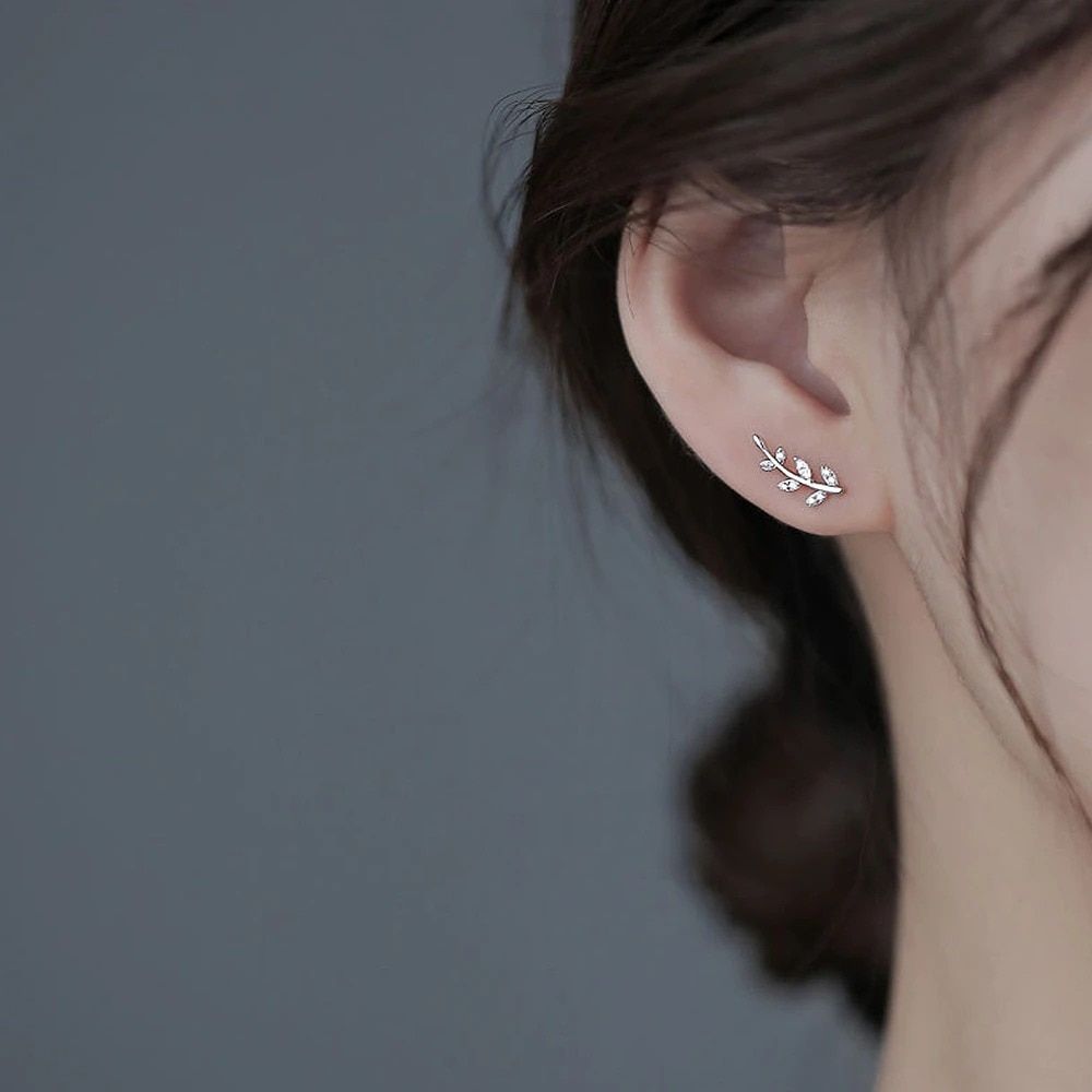 Liana – Boucles d’Oreilles Feuilles Brillantes