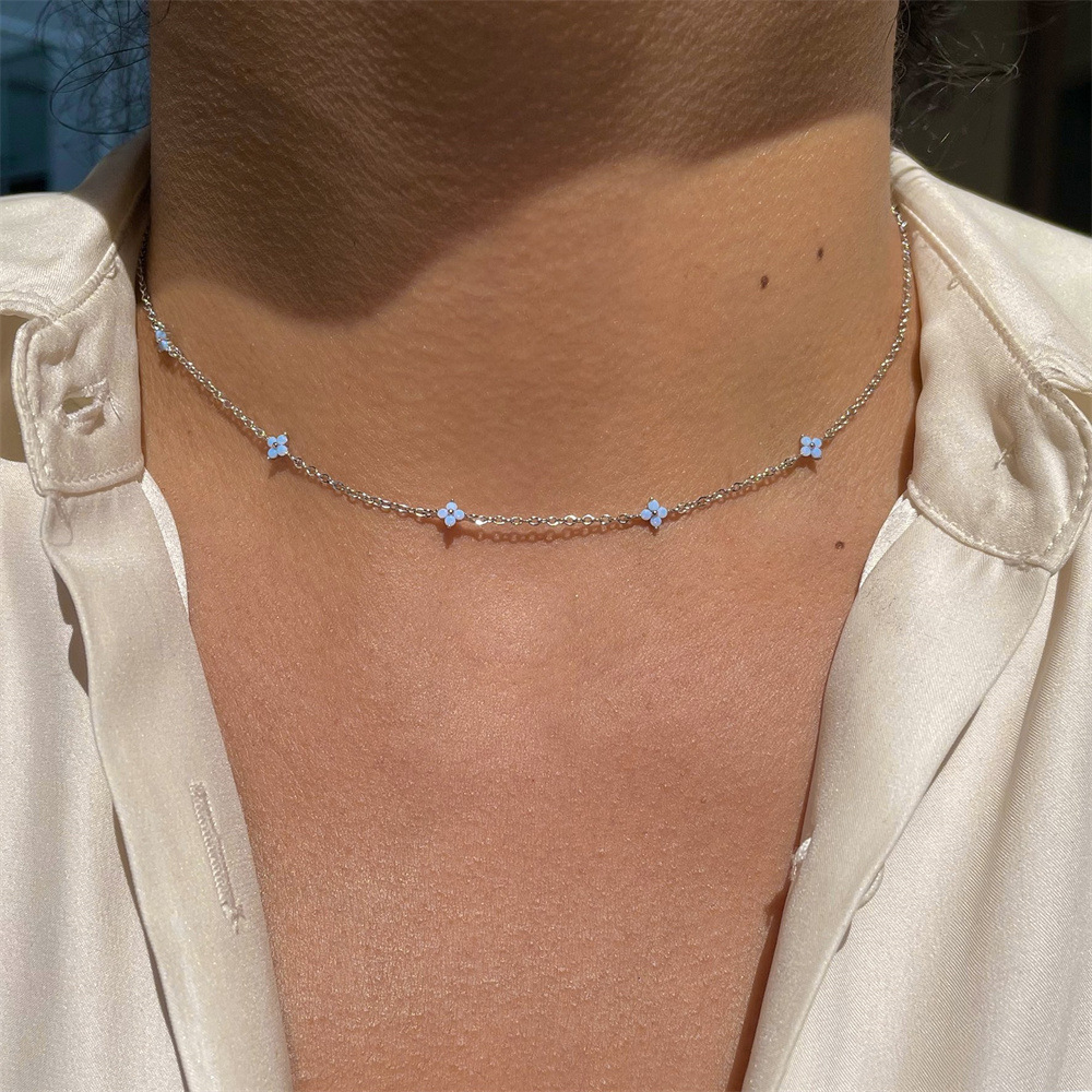 Collier Incrusté Klee CZ - Collier Fleur