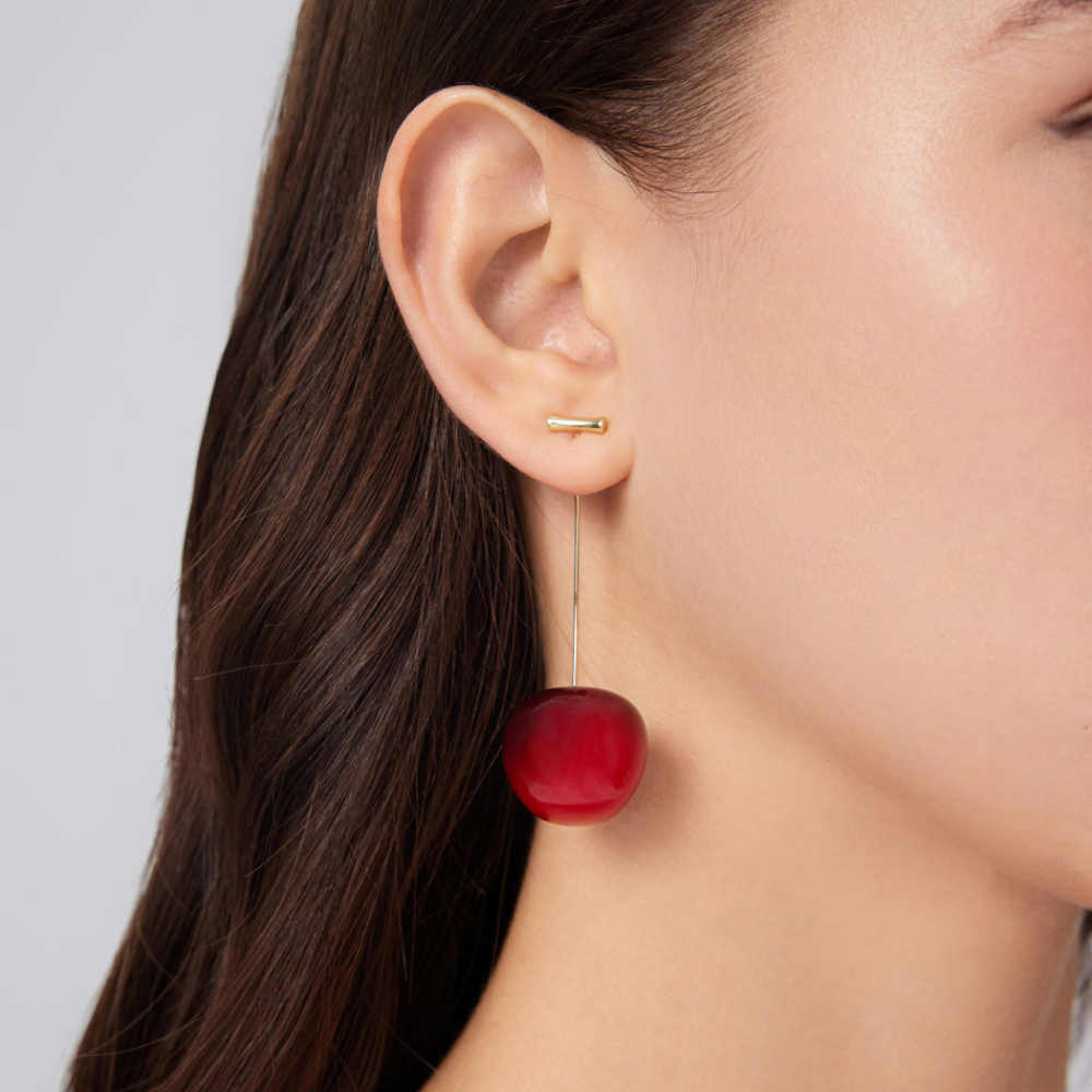 Boucles d'oreilles légères en forme de cerise