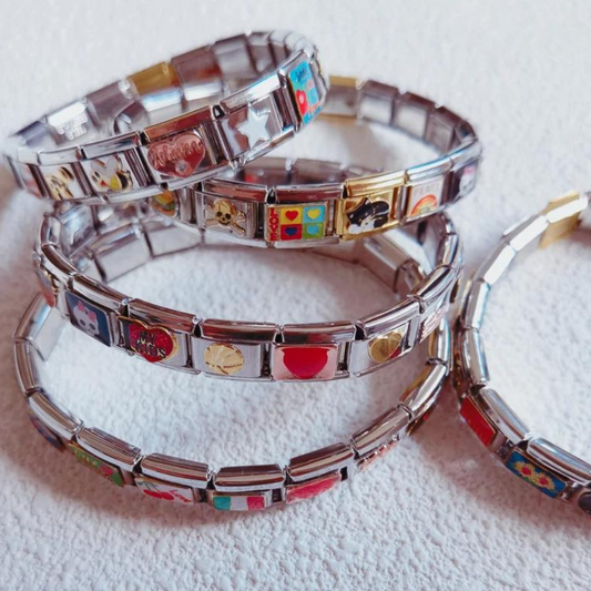 Bracelet Charme Italien - Bracelet Surprise avec 18 Charms