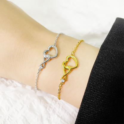 Bracelet Infini Cœur - Bracelet délicat en CZ