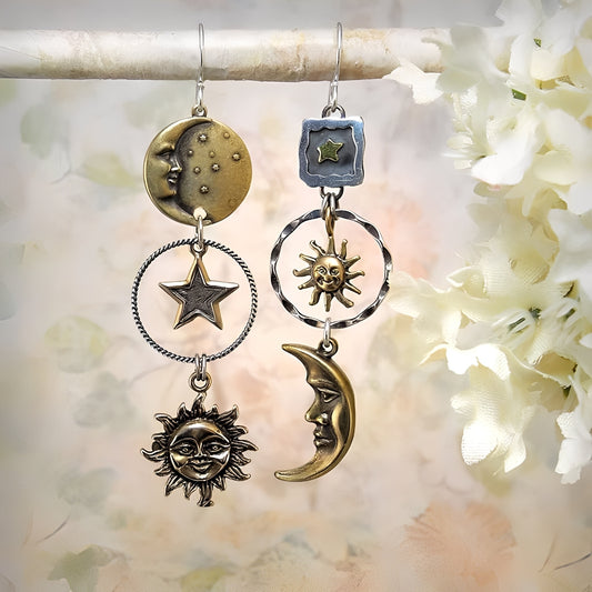 Janna – Boucles d’Oreilles Soleil et Lune