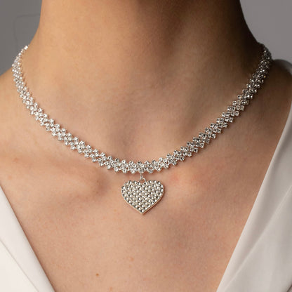 Collier Double Tennis avec Incrustations de Zirconia