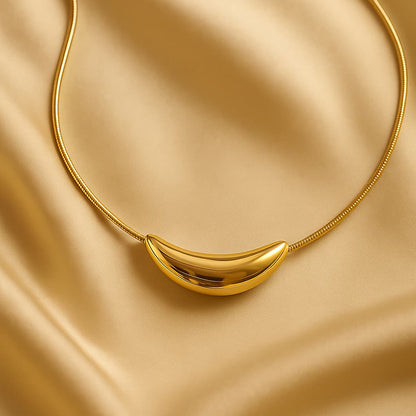 Kate – Collier ras-de-cou métallique en acier titane