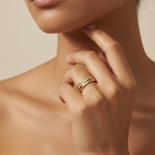 Alleria – Bague Dorée Élégante